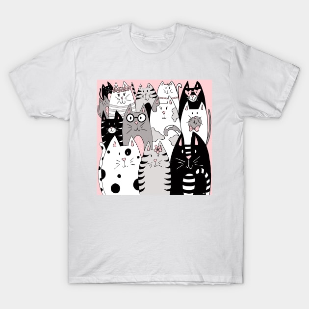 A Bunch of Cool Cats T-Shirt by RuthMCreative